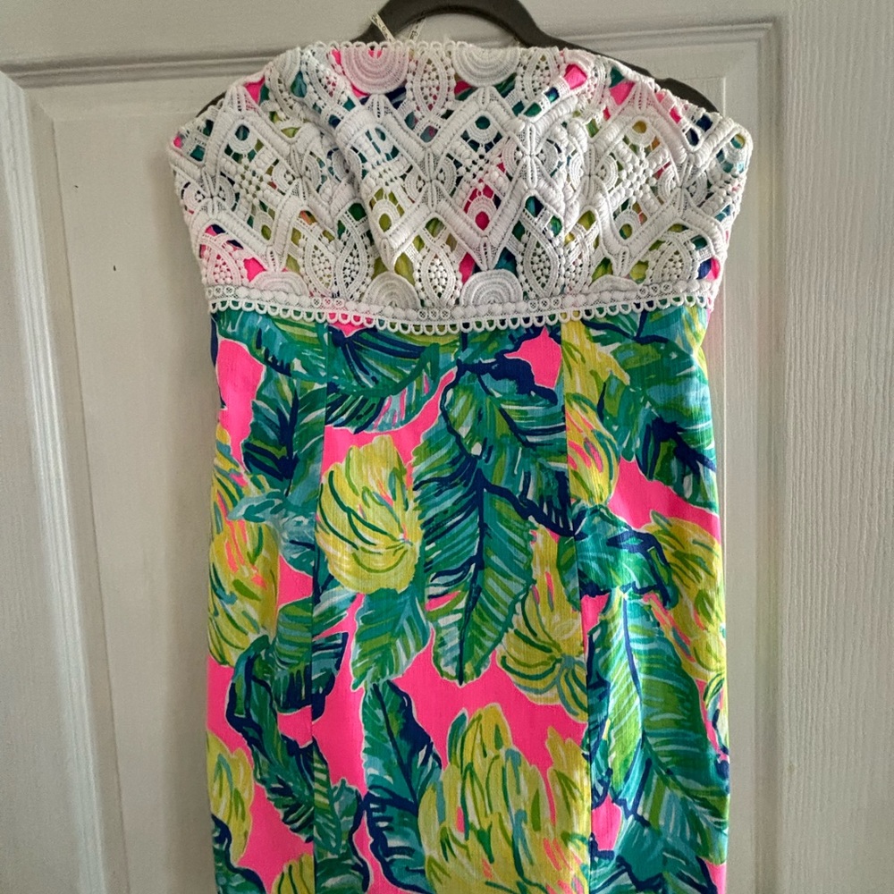 Lilly Pulitzer Brynn dress pink sunset removable straps mini shift NWT 4